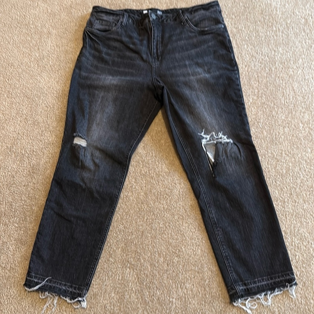 Faded Black Rachel Kut From the Kloth Ripped Jeans Size 16